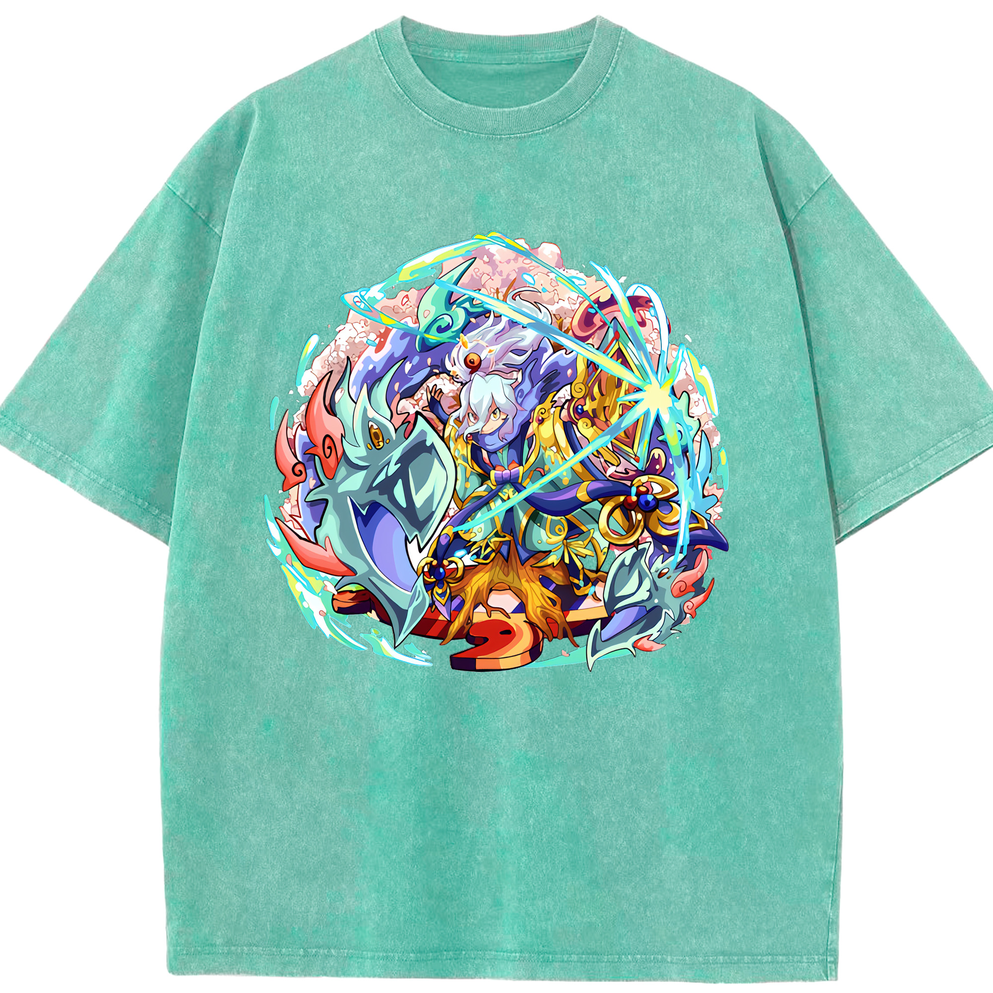 （画像用） 妖怪ウォッチ Yo-kai Watch 綿100% ヴィンテージ風 半袖Tシャツ（フロントプリント）